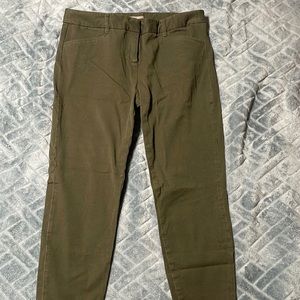 Maurices Smart Green Dress Pants Size 11/12 REG Ankle Skinny